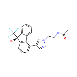 CC(=O)NCCn1cc(-c2cccc3c2-c2ccccc2[C@@]3(O)C(F)(F)F)cn1 ZINC000144878433