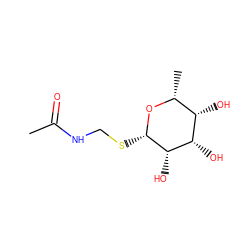 CC(=O)NCS[C@@H]1O[C@H](C)[C@H](O)[C@H](O)[C@@H]1O ZINC000036351324