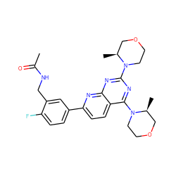 CC(=O)NCc1cc(-c2ccc3c(N4CCOC[C@@H]4C)nc(N4CCOC[C@@H]4C)nc3n2)ccc1F ZINC000139010245