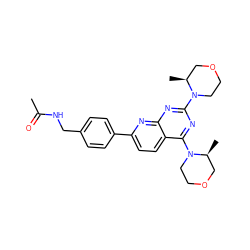 CC(=O)NCc1ccc(-c2ccc3c(N4CCOC[C@@H]4C)nc(N4CCOC[C@@H]4C)nc3n2)cc1 ZINC000169000215