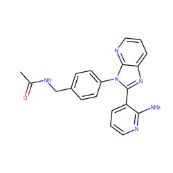 CC(=O)NCc1ccc(-n2c(-c3cccnc3N)nc3cccnc32)cc1 ZINC000095572280