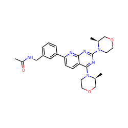 CC(=O)NCc1cccc(-c2ccc3c(N4CCOC[C@@H]4C)nc(N4CCOC[C@@H]4C)nc3n2)c1 ZINC000139576681