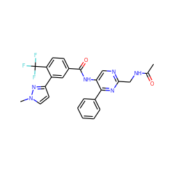 CC(=O)NCc1ncc(NC(=O)c2ccc(C(F)(F)F)c(-c3ccn(C)n3)c2)c(-c2ccccc2)n1 ZINC001772570119