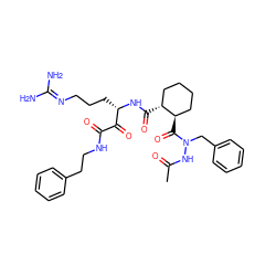 CC(=O)NN(Cc1ccccc1)C(=O)[C@@H]1CCCC[C@H]1C(=O)N[C@@H](CCCN=C(N)N)C(=O)C(=O)NCCc1ccccc1 ZINC000026952734