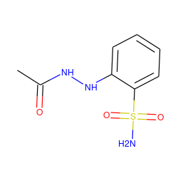 CC(=O)NNc1ccccc1S(N)(=O)=O ZINC000013612961