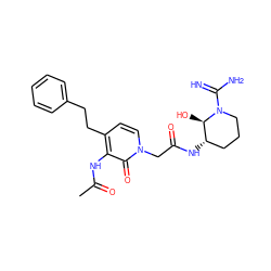 CC(=O)Nc1c(CCc2ccccc2)ccn(CC(=O)N[C@H]2CCCN(C(=N)N)[C@@H]2O)c1=O ZINC000028003963