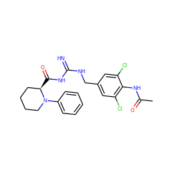 CC(=O)Nc1c(Cl)cc(CNC(=N)NC(=O)[C@@H]2CCCCN2c2ccccc2)cc1Cl ZINC000473154454