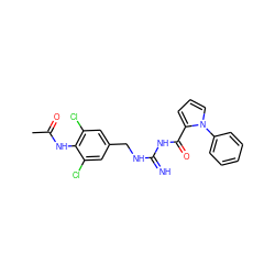 CC(=O)Nc1c(Cl)cc(CNC(=N)NC(=O)c2cccn2-c2ccccc2)cc1Cl ZINC000473153911