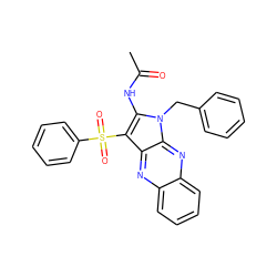 CC(=O)Nc1c(S(=O)(=O)c2ccccc2)c2nc3ccccc3nc2n1Cc1ccccc1 ZINC000001185950