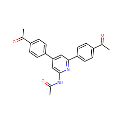 CC(=O)Nc1cc(-c2ccc(C(C)=O)cc2)cc(-c2ccc(C(C)=O)cc2)n1 ZINC001772604121