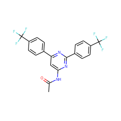 CC(=O)Nc1cc(-c2ccc(C(F)(F)F)cc2)nc(-c2ccc(C(F)(F)F)cc2)n1 ZINC000066105086