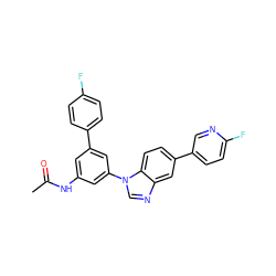 CC(=O)Nc1cc(-c2ccc(F)cc2)cc(-n2cnc3cc(-c4ccc(F)nc4)ccc32)c1 ZINC000145655049