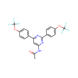 CC(=O)Nc1cc(-c2ccc(OC(F)(F)F)cc2)nc(-c2ccc(OC(F)(F)F)cc2)n1 ZINC000095596496