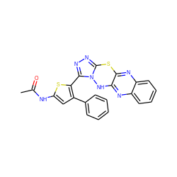 CC(=O)Nc1cc(-c2ccccc2)c(-c2nnc3n2Nc2nc4ccccc4nc2S3)s1 ZINC000028826987