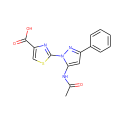 CC(=O)Nc1cc(-c2ccccc2)nn1-c1nc(C(=O)O)cs1 ZINC001772631792