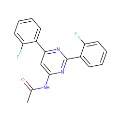 CC(=O)Nc1cc(-c2ccccc2F)nc(-c2ccccc2F)n1 ZINC000066103259