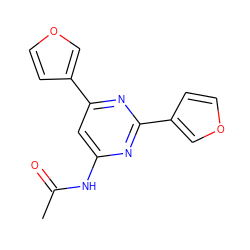 CC(=O)Nc1cc(-c2ccoc2)nc(-c2ccoc2)n1 ZINC000066105170