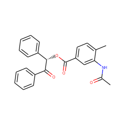 CC(=O)Nc1cc(C(=O)O[C@H](C(=O)c2ccccc2)c2ccccc2)ccc1C ZINC000000992862