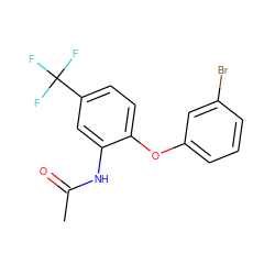 CC(=O)Nc1cc(C(F)(F)F)ccc1Oc1cccc(Br)c1 ZINC000000646724