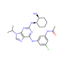 CC(=O)Nc1cc(Cl)cc(Nc2nc(N[C@@H]3CCCC[C@@H]3N)nc3c2ncn3C(C)C)c1 ZINC001772617502