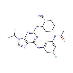 CC(=O)Nc1cc(Cl)cc(Nc2nc(N[C@H]3CCCC[C@H]3N)nc3c2ncn3C(C)C)c1 ZINC001772633016