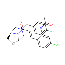 CC(=O)Nc1cc(Cl)ccc1/C=C/C(=O)N1[C@H]2CC[C@H]1CN(Cc1ccc(F)cc1)C2 ZINC000101059618