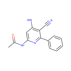 CC(=O)Nc1cc(N)c(C#N)c(-c2ccccc2)n1 ZINC000014960195