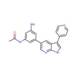 CC(=O)Nc1cc(N)cc(-c2cnc3[nH]cc(-c4ccncc4)c3c2)c1 ZINC000095576640