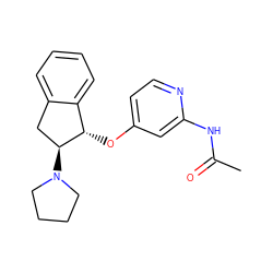 CC(=O)Nc1cc(O[C@H]2c3ccccc3C[C@@H]2N2CCCC2)ccn1 ZINC001772649562