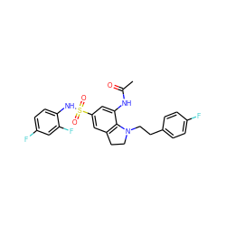 CC(=O)Nc1cc(S(=O)(=O)Nc2ccc(F)cc2F)cc2c1N(CCc1ccc(F)cc1)CC2 ZINC000473135247