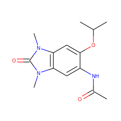 CC(=O)Nc1cc2c(cc1OC(C)C)n(C)c(=O)n2C ZINC000653827678