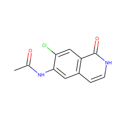 CC(=O)Nc1cc2cc[nH]c(=O)c2cc1Cl ZINC000034082208
