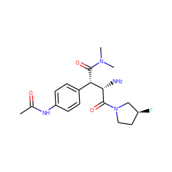 CC(=O)Nc1ccc([C@H](C(=O)N(C)C)[C@H](N)C(=O)N2CC[C@H](F)C2)cc1 ZINC000014963928