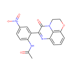 CC(=O)Nc1ccc([N+](=O)[O-])cc1-c1nc2cccc3c2n(c1=O)CCO3 ZINC001772610621