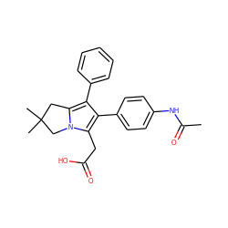 CC(=O)Nc1ccc(-c2c(-c3ccccc3)c3n(c2CC(=O)O)CC(C)(C)C3)cc1 ZINC000013737372