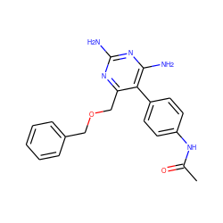 CC(=O)Nc1ccc(-c2c(N)nc(N)nc2COCc2ccccc2)cc1 ZINC000014970694