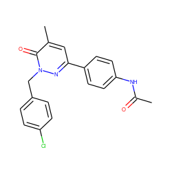 CC(=O)Nc1ccc(-c2cc(C)c(=O)n(Cc3ccc(Cl)cc3)n2)cc1 ZINC001772616897