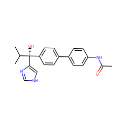 CC(=O)Nc1ccc(-c2ccc([C@@](O)(c3c[nH]cn3)C(C)C)cc2)cc1 ZINC000059972357