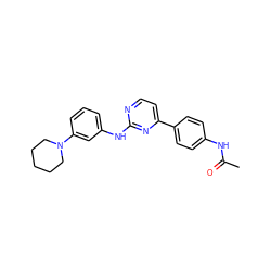 CC(=O)Nc1ccc(-c2ccnc(Nc3cccc(N4CCCCC4)c3)n2)cc1 ZINC000095562161