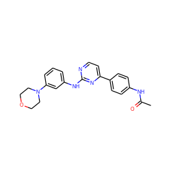 CC(=O)Nc1ccc(-c2ccnc(Nc3cccc(N4CCOCC4)c3)n2)cc1 ZINC000095562986