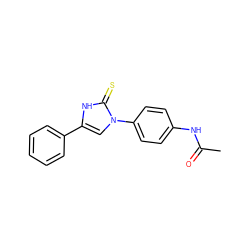 CC(=O)Nc1ccc(-n2cc(-c3ccccc3)[nH]c2=S)cc1 ZINC000006949846