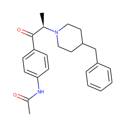 CC(=O)Nc1ccc(C(=O)[C@@H](C)N2CCC(Cc3ccccc3)CC2)cc1 ZINC000016474813