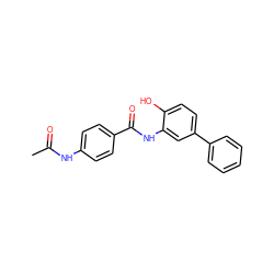 CC(=O)Nc1ccc(C(=O)Nc2cc(-c3ccccc3)ccc2O)cc1 ZINC000029126909