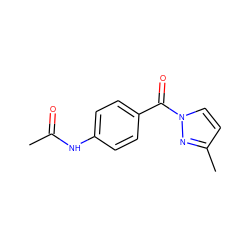 CC(=O)Nc1ccc(C(=O)n2ccc(C)n2)cc1 ZINC000000359012