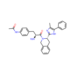 CC(=O)Nc1ccc(C[C@H](N)C(=O)N2Cc3ccccc3C[C@H]2c2nc(C)c(-c3ccccc3)[nH]2)cc1 ZINC000036216144