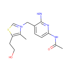 CC(=O)Nc1ccc(C[n+]2csc(CCO)c2C)c(N)n1 ZINC000029125674