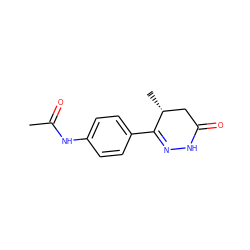 CC(=O)Nc1ccc(C2=NNC(=O)C[C@H]2C)cc1 ZINC000013587284