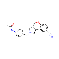 CC(=O)Nc1ccc(CN2C[C@@H]3c4cc(C#N)ccc4OC[C@H]3C2)cc1 ZINC000026171397