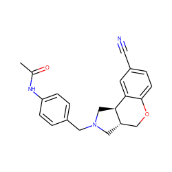 CC(=O)Nc1ccc(CN2C[C@H]3COc4ccc(C#N)cc4[C@@H]3C2)cc1 ZINC000026167707