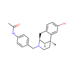 CC(=O)Nc1ccc(CN2CC[C@]3(C)c4cc(O)ccc4C[C@H]2[C@H]3C)cc1 ZINC000013740364